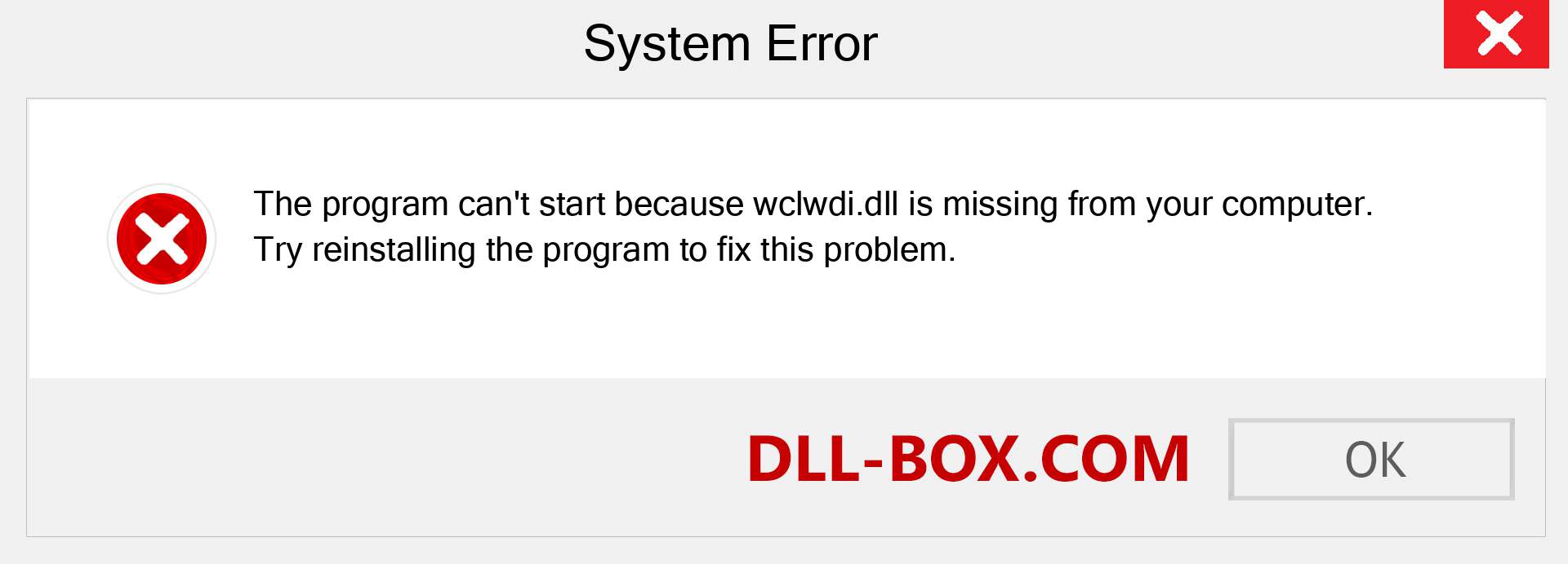  wclwdi.dll file is missing?. Download for Windows 7, 8, 10 - Fix  wclwdi dll Missing Error on Windows, photos, images